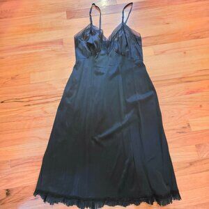 Seamprufe Black Nylon & Sheer Slip 36